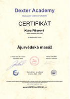 Certifikát k provozování čínské energetické masáže, medové masáže a ušních svící