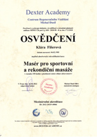 Certifikát k provozování čínské energetické masáže, medové masáže a ušních svící